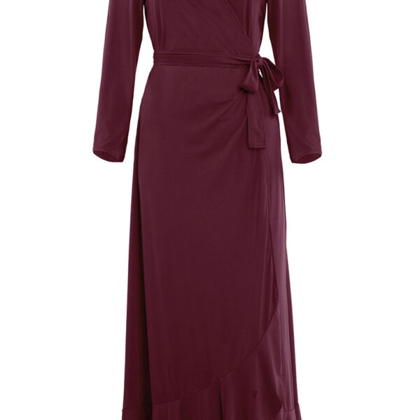 Malania Tie-Front Swim Cardigan - Cordovan